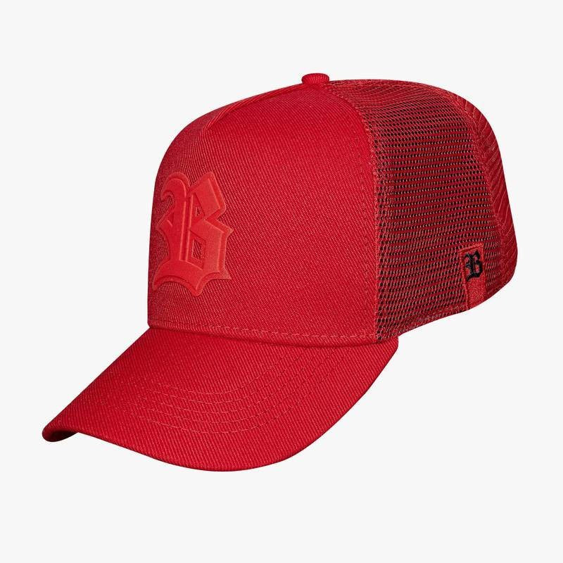 Blck Trucker Simple Red