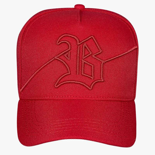 Blck Snapback Red B Line Contour