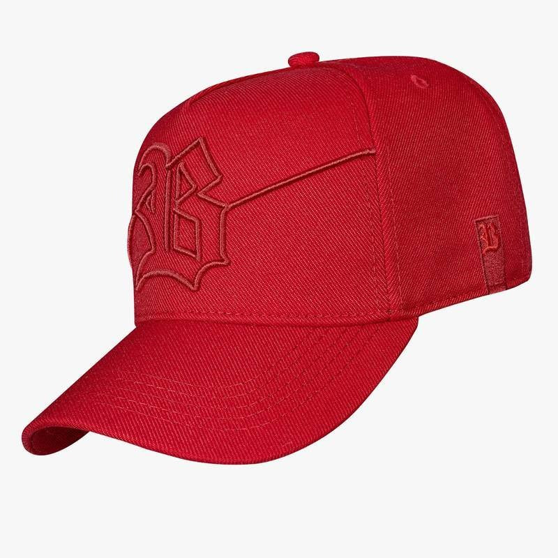 Blck Snapback Red B Line Contour