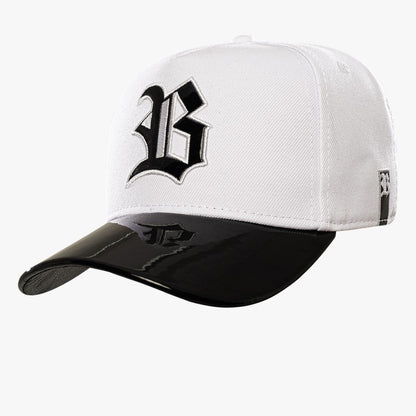 Blck Snapback Flap Shine White