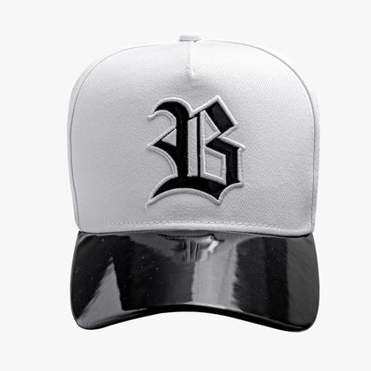 Blck Snapback Flap Shine White