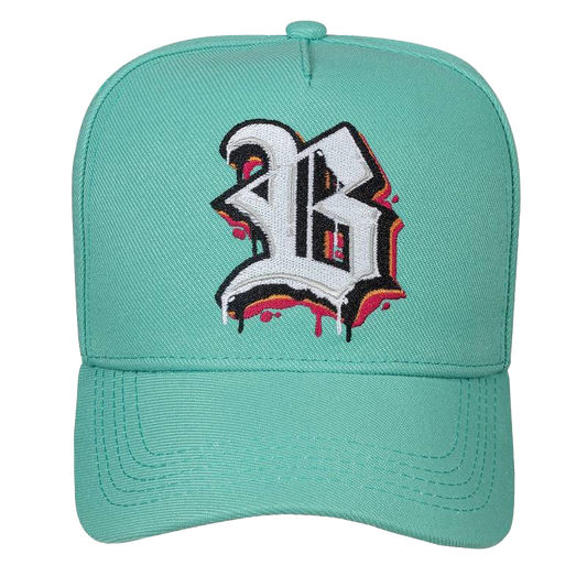 Blck Snapback Green Logo Splash 3D