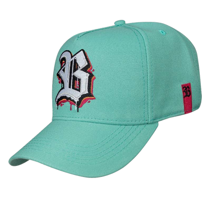 Blck Snapback Green Logo Splash 3D