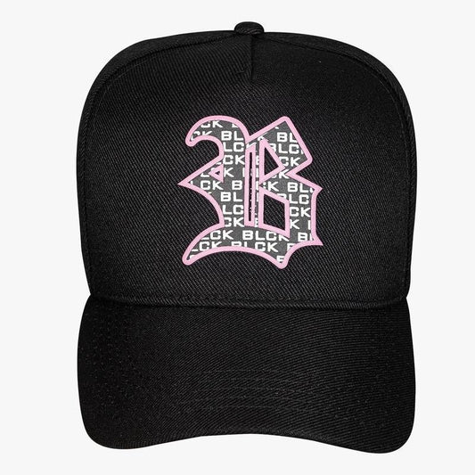 Snapback Black Logo Pink Blck