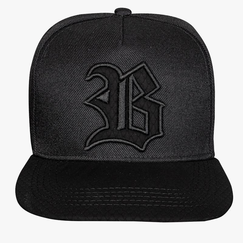 Snapback Brim Flat Snake Black Matte