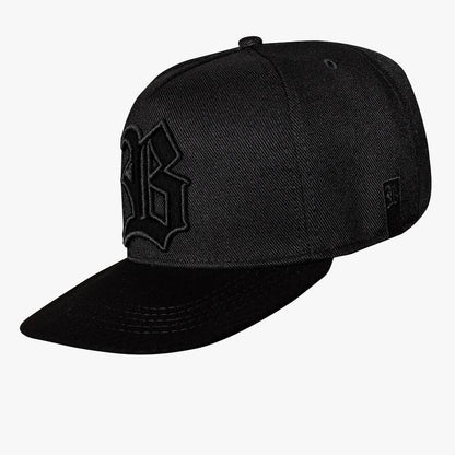 Snapback Brim Flat Snake Black Matte