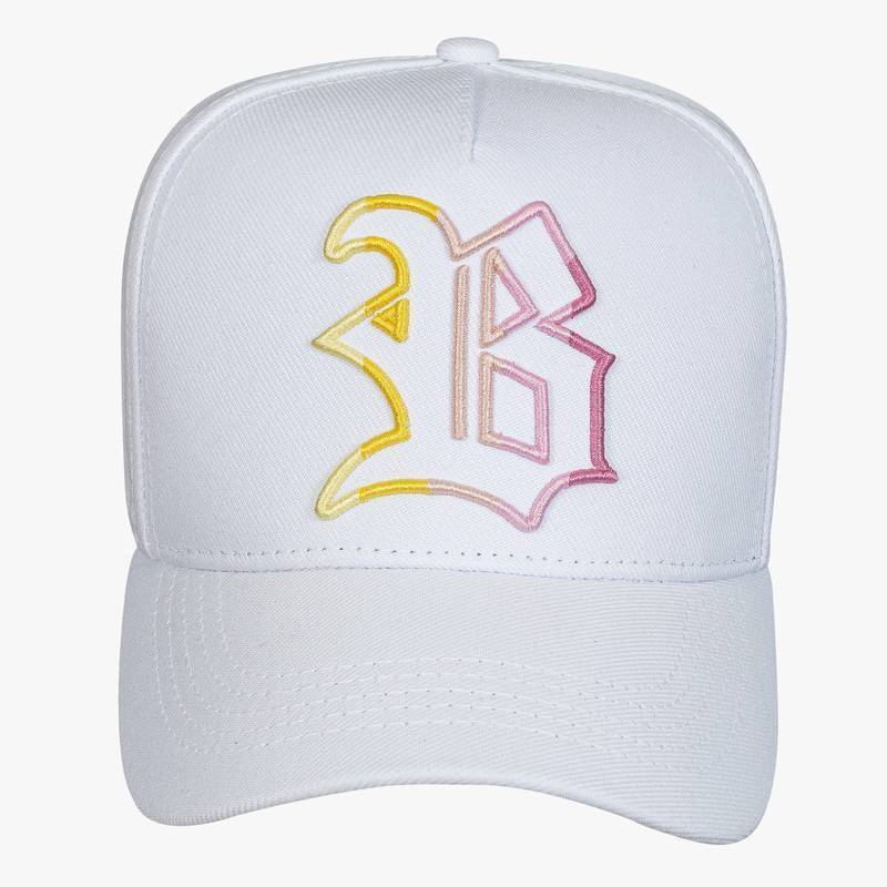 Strapback White Gradient Logo Yellow/Pink