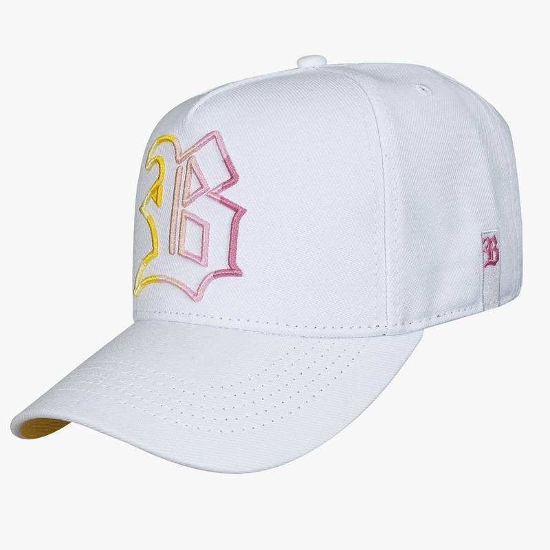 Strapback White Gradient Logo Yellow/Pink